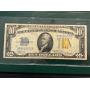 1934 A Yellow Seal $10 Silver Certificate N. Africa