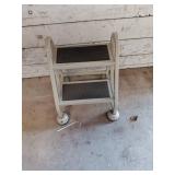 Two-Step Rolling Metal Utility Ladder with Casters