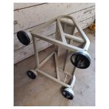 Two-Step Rolling Metal Utility Ladder with Casters