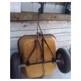 Used Two-Wheel Utility Yard Cart with Metal Frame