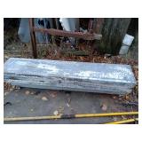 Galvanized Metal Tool Box with Telescoping Hay Hooks and Metal Stand
