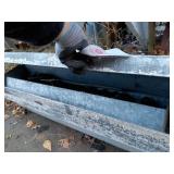 Galvanized Metal Tool Box with Telescoping Hay Hooks and Metal Stand