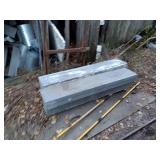 Galvanized Metal Tool Box with Telescoping Hay Hooks and Metal Stand