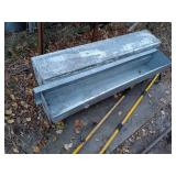 Galvanized Metal Tool Box with Telescoping Hay Hooks and Metal Stand