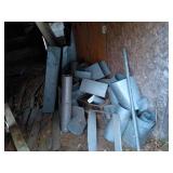 Collection of Galvanized Sheet Metal and Ductwork Pieces