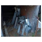 Collection of Galvanized Sheet Metal and Ductwork Pieces