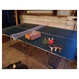 Table Tennis Table with Net, 5 Paddles, and Ping Pong Balls