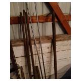 Assorted Metal and Plastic Pipes with Rebar and Fence Posts Collection