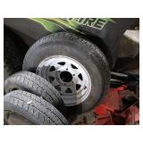 Set of 4 Used Trailer Tires with Steel Rims