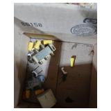 Assorted Electrical Hardware with Wire Connectors, Cable Staples, and Metal Boxes