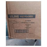 Lot of 5 Boxes Uline S-19528 File Folders 100/Box Letter Size Manila