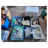 Large Lot of Electrical Supplies and Outdoor Light Fixtures