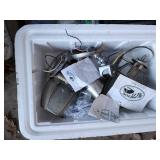 Large Lot of Electrical Supplies and Outdoor Light Fixtures