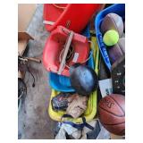 Large Sports Equipment and Game Lot with Balls, Gear, and Accessories