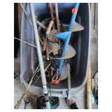 Fishing Gear Collection with Nets, Rods, and Ice Augers