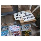 Vintage License Plates, Dealer Tags, Signs, Decals and Motorcycle Windshield Lot