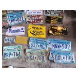Vintage License Plates, Dealer Tags, Signs, Decals and Motorcycle Windshield Lot