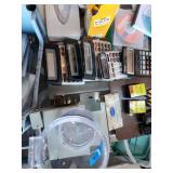 Lot of Office Supplies and Media Including Calculators, Label Rolls, CDs, and More