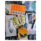 Lot of Office Supplies and Media Including Calculators, Label Rolls, CDs, and More