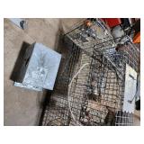 Live Animal Trap Cage and Metal Bait Box