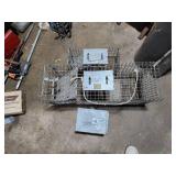 Live Animal Trap Cage and Metal Bait Box