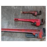 Set of 3 Pipe Wrenches Assorted Sizes