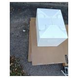 Lot of Uline Cardboard Shipping Boxes and White Plastic Inserts
