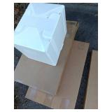 Lot of Uline Cardboard Shipping Boxes and White Plastic Inserts