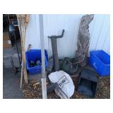 Outdoor Garden and Patio Assortment with Carved Wood Bear and Accessories