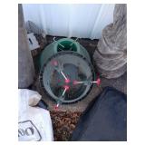 Outdoor Garden and Patio Assortment with Carved Wood Bear and Accessories