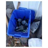 Outdoor Garden and Patio Assortment with Carved Wood Bear and Accessories