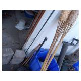 Outdoor Garden and Patio Assortment with Carved Wood Bear and Accessories