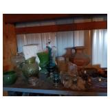 Assorted Vintage Glassware Collection - Pitchers, Vases, and Decorative Pieces