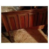 Vintage Wooden Water Bed Headboard and Nightstand Set