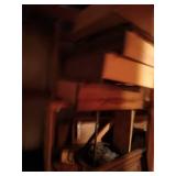 Vintage Wooden Water Bed Headboard and Nightstand Set