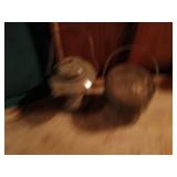 Pair of Vintage Metal Lanterns with Handles