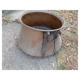 Vintage Handmade Solid Copper Pot with Iron Handles