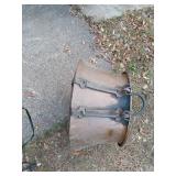 Vintage Handmade Solid Copper Pot with Iron Handles