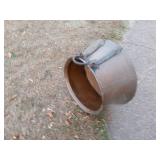 Vintage Handmade Solid Copper Pot with Iron Handles