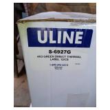 Lot of 6 Uline 4x3 Green Direct Thermal Label Boxes S-6927G