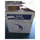 Lot of 5 Uline Kraft Tape Rolls, Pressure Sensitive, 1.88in x 60yds