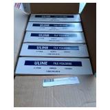 Lot of 5 Uline File Folders S-19528 Manila 100 Per Box