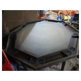 Octagonal Wooden Poker Table with Chip Trays and Cup Holders