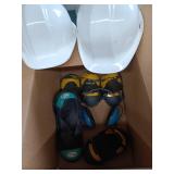 Collection of Hard Hats and Safety Toe Overshoes