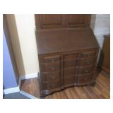 (LRF) Vintage Wood Secretary Desk w...
