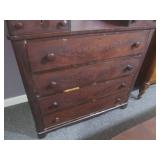 (LRB) Antique Wood Dresser with 4 M...