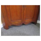 (LRB) Vintage Wood Corner Cabinet w...