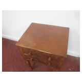 (LRB) Vintage Wood 2-Drawer Table -...