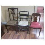 (LRF) 3 Vintage Wood Chairs...