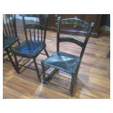 (LRF) 4 Vintage Wood Chairs - 1 Is ...